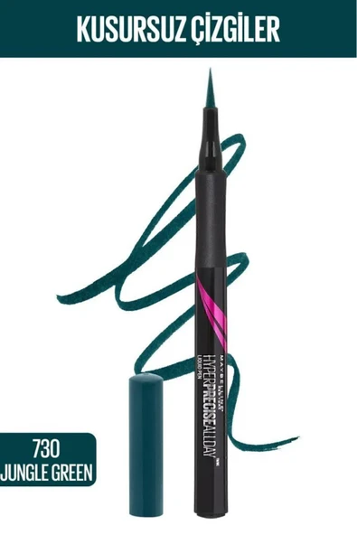 Maybelline New York Hyper Precise All Day Eyeliner - 730 Jungle Green - Yeşil 3600531047788