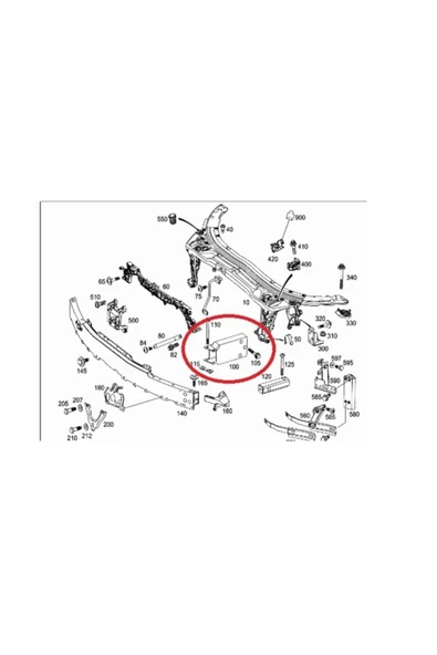 KARparts Mercedes C Class W205 Tampon Demir Ayağı, Babası Sol - 2056200395 - 2
