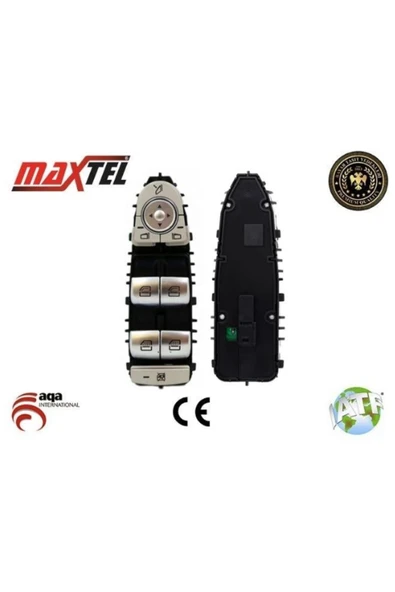 Maxtel Cam Kaldırma Anahtarı Mercedes W213 - W222 Sol (SIYAH BEYAZ ISIK) 2229052004 2229052004