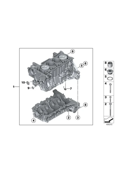 BMW 11117540058 - Blok Tapası Orijinal