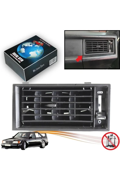 İDEAL OTOMOTİV Mercedes 190 W201 A2018301254 Için Sağ Havalandırma Klima Izgarası (3D BASKI DEĞİLDİR)