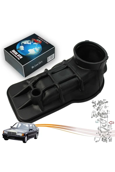 İDEAL OTOMOTİV Mercedes 190 W201, M102 Motor İçin Ördek Lastiği / Enjeksiyonlu Hava Akış Ölçer Contası 1021410990