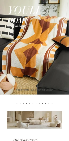 Etnik Stil Örme Yastık Kılıfı - İngiliz Siyah Beyaz Çizgili Uzun 30x50cm - Tek Yastık Kılıfı - 8