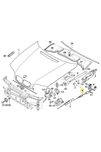 Heropar Bmw E46 Kaput Teli 51238208442 - 4
