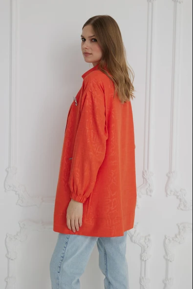 KENDİNDEN DESENLİ KETEN KAP - 2