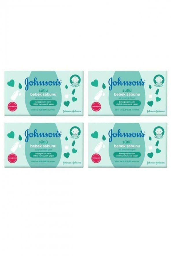 Johnsons Baby Sütlü Katı Sabun 100 Gr X 4 Adet