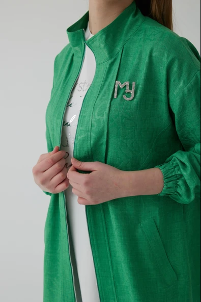 KENDİNDEN DESENLİ KETEN KAP - 6