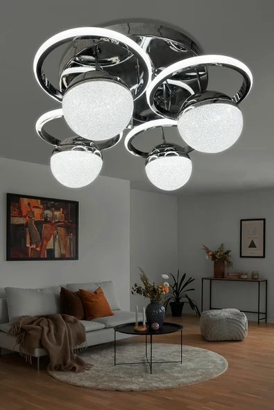 Modern 4 Toplu Plafonyer Ledli Avize (250-4lü) - 2