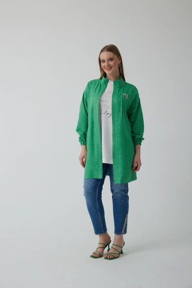 KENDİNDEN DESENLİ KETEN KAP - 5