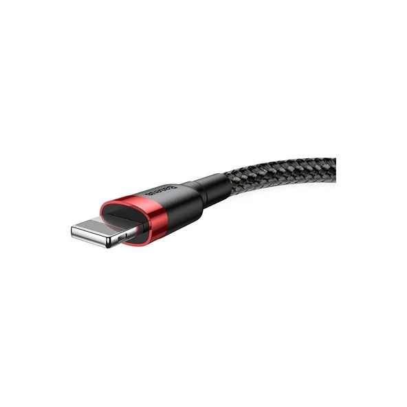 Baseus Cafule Lightning Için 2.4A 1m USB Kablo Kırmızı Siyah ürün görseli 1