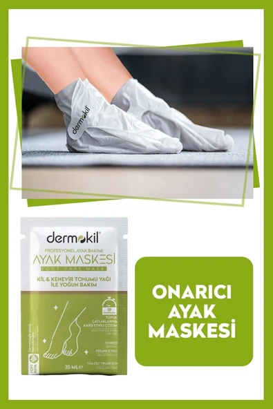 DERMOKİL KİL VE KENEVİR YAĞLI PEELİNG ETKİLİ AYAK MASKESİ 35 ML - Resim 3