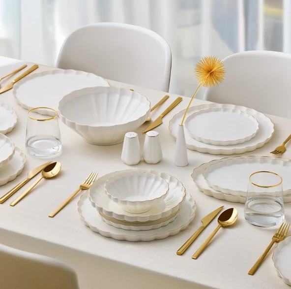 Aryıldız Margaret Gold 54 Parça Yemek Takımı
