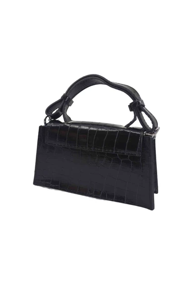 Suni Deri Çıtçıtlı Ayarlanabilir Askılı Kadın El, Kol Ve Omuz Çantası 10*19 Cm B100001 - 10