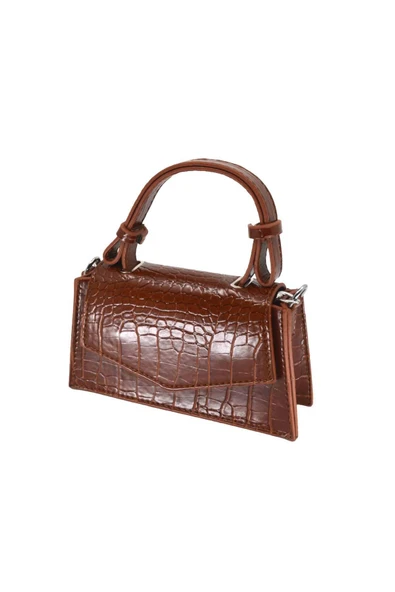 Suni Deri Çıtçıtlı Ayarlanabilir Askılı Kadın El, Kol Ve Omuz Çantası 10*19 Cm B100001 - 2