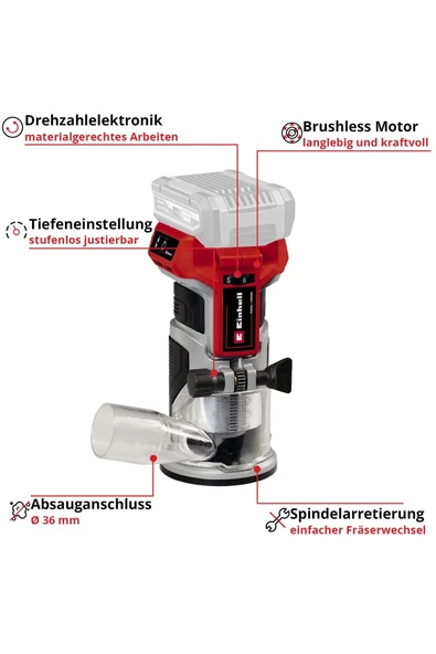 TP-ET 18 Li BL - Solo, Kömürsüz Akülü Kenar Freze Makinesi - 4350412