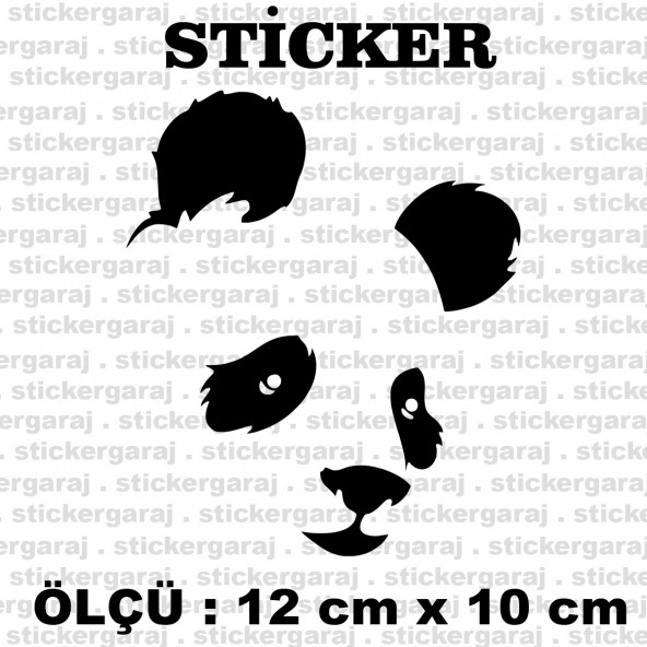 panda surat sevimli  2 adet sticker hayvan otomobil motosiklet kask atv laptop pc tablet buzdolabı kapı cam sticker etiketleri