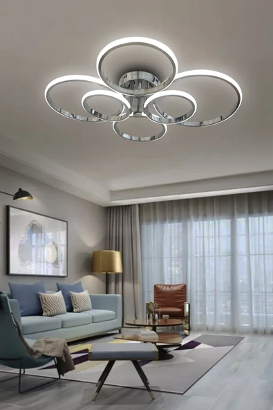 Negro 6'Lı Plafonyer Led Avize - 3