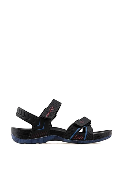 Ceyo 9829 Siyah Kırmızı Erkek Sandalet