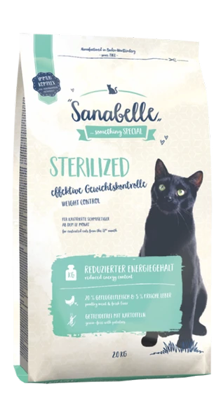 Sanabelle Kümes Hayvanlı Tahılsız Sterilised Kısırlaştırılmış Kedi Maması 2X1 Kg. Açık Mama