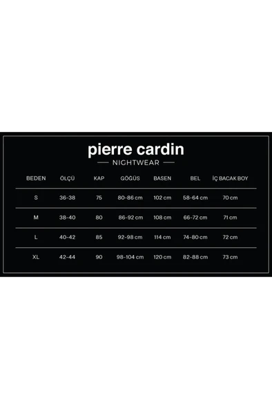 PİERRE CARDİN 6010  Pudra  Kısa Gecelikli Saten 6 Lı Çeyiz Seti - Resim 13