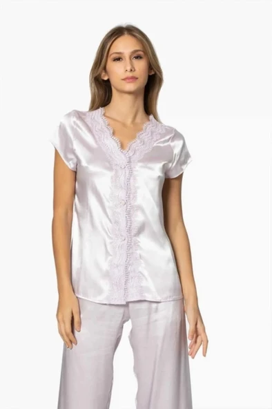 PİERRE CARDİN 6010  Pudra  Kısa Gecelikli Saten 6 Lı Çeyiz Seti - Resim 4