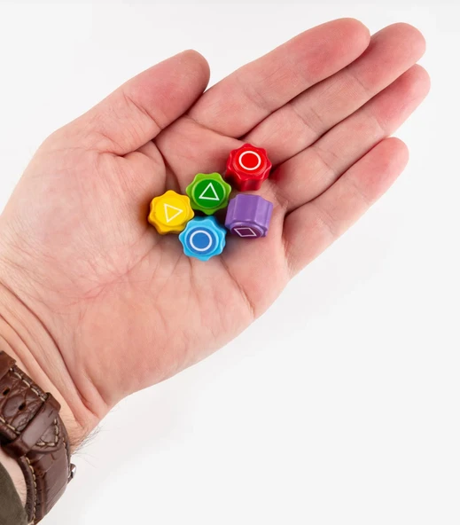 Squid Game Karakter Kalamar Maske 5 Taş Seti Renkli Gonggi Taş - 4