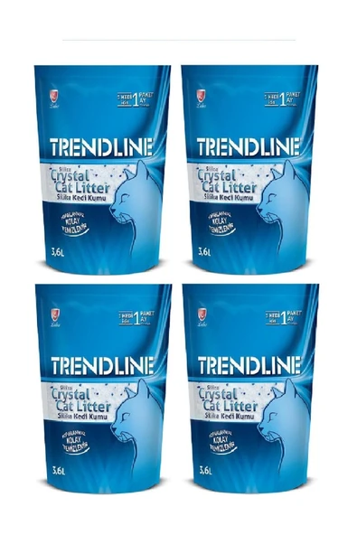 Trendline Tozsuz Silika Kedi Kumu 3.6 Lt x 4 Adet