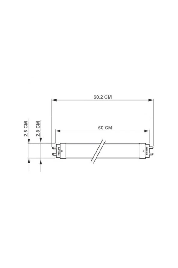 Philips 8W Led Floresan Ampul Kırık Beyaz 60 Cm - 3