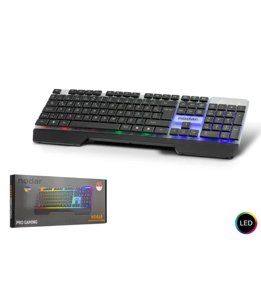 Nodar ND868 Kablolu RGB Oyuncu Klavyesi - 1