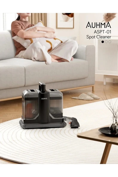 Auhma Koltuk Ve Halı Yıkama Makinesi 2 Başlıklı Leke Çıkarıcı 450 Watt Siyah - 3