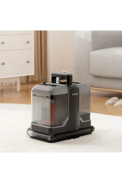 Auhma Koltuk Ve Halı Yıkama Makinesi 2 Başlıklı Leke Çıkarıcı 450 Watt Siyah - 4
