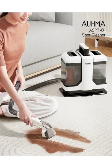 Auhma Koltuk Ve Halı Yıkama Makinesi 2 Başlıklı Leke Çıkarıcı 450 Watt Siyah - 5