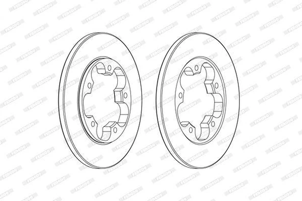 ARKA FREN DISKI TRANSIT V363 14 TEK TEKER A.CEKER DUZ 308MM 5 BIJON