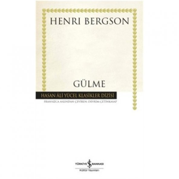 İş Bankası Kültür Yayınları Henri Bergson Gülme