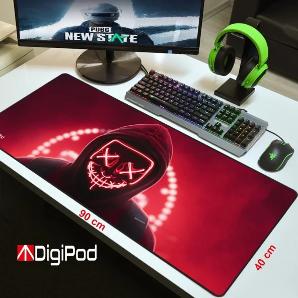Gaming Mousepad Oyuncu Mousepad 90X40 Xxl Büyük Oyuncu Mousepad Kaymaz Taban 4mm Kalınlık - 3
