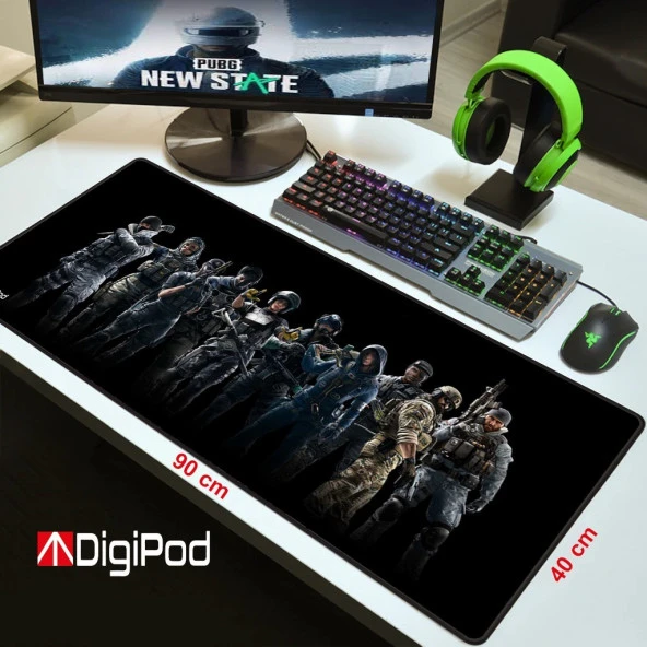 Gaming Mousepad Oyuncu Mousepad 90X40 Xxl Büyük Oyuncu Mousepad Kaymaz Taban 4mm Kalınlık - 4