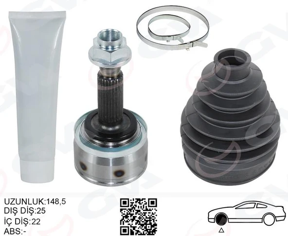 AKS KAFASI DIŞ HYUNDAI BAYON 1.0L 1.4L G3LE G4LC 21- / KIA RIO. STONIC 1.4L G4LC 19- 25x22x52.5