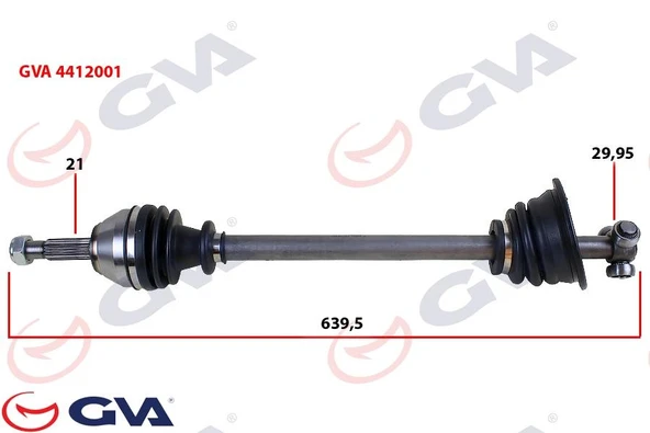KOMPLE AKS SOL RENAULT 19 1.4 639mm