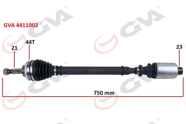 KOMPLE AKS SAĞ MEGANE I 1.4/1.6 96-03 ABS Lİ 44DİŞ 742mm ürün görseli
