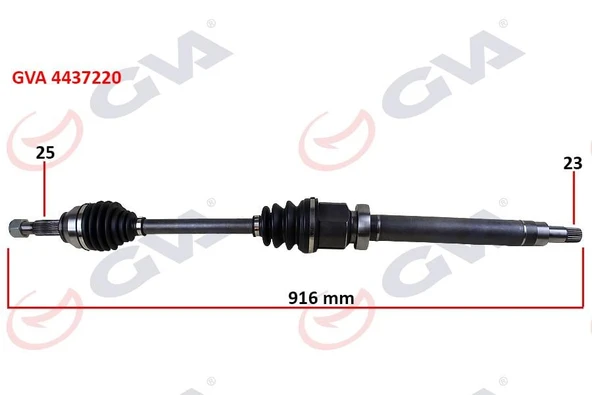 ÖN AKS KOMPLE SAĞ FIESTA V 1.4 TDCI 02 08 FUISON 1.4 TDCI FIESTA VII 08 12 1.25-1.4TDCI- 1..5 TDCI-1.6 TDCI 916mm