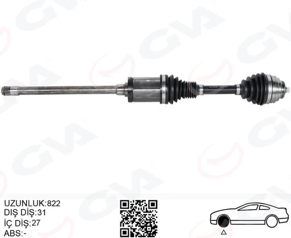 KOMPLE AKS ÖN SAĞ BMW X1 E84 09 15 822MM DİŞ 31 DİFERANSİYEL DİŞ 27 - 1