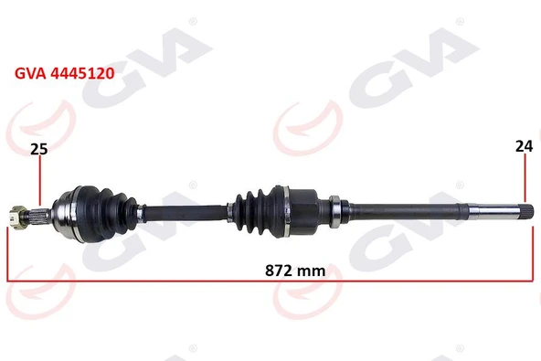 KOMPLE AKS SAĞ PARTNER-BERLINGO 96-08 1.9D 872mm