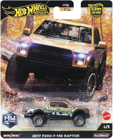 Hot Wheels Premium Car Culture 2017 FORD F-150 RAPTOR JBK70 ürün görseli 1