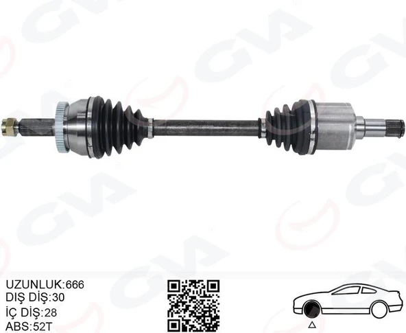KOMPLE AKS ÖN SOL ABSLI HYUNDAI SANTA FE CM 2.2 CRDI A-T 06-12
