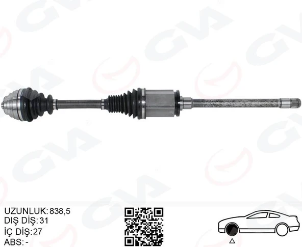 KOMPLE AKS ÖN SAĞ BMW F20 F22 F30 F32 F33 F34 F36 xDrıve 840MM