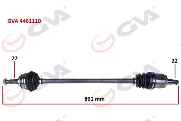 KOMPLE AKS SAĞ SKODA FAVORIT 1.3 89-94 865mm