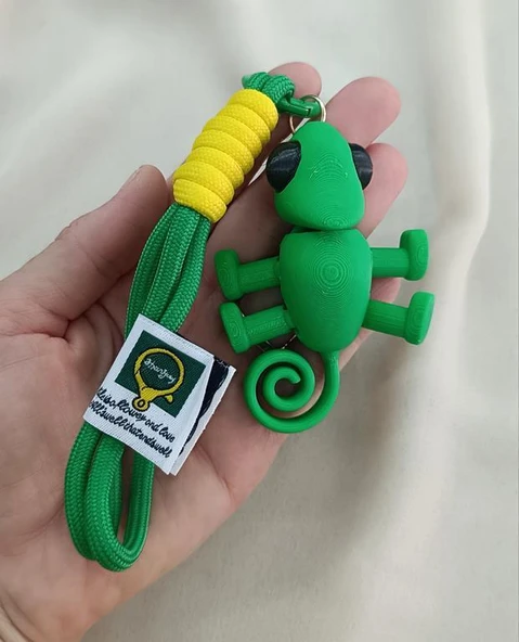 Anahtarlık Bukalamun Hayvan Araba Çanta Cüzdan Süsü Oyuncak Oynar Kafa Ayaklar En Yeni - Resim 2