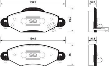 ÖN FREN BALATA TOYOTA YARIS 1.0L 1SZ-FE SCP10 fransız üretim 03-05 / 1.3L 2SZ-FE SCP12 fransız üretim 03-05