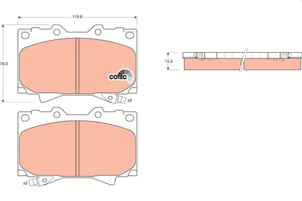 ÖN BALATA LAND CRUISER 100 4.7 V8 98-02 4.2 TD 90-98