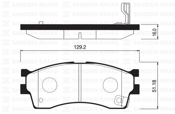 ÖN FREN BALATA KIA RIO 1.3L 1.5L 02-04 / CARENS 1.5L 1.6L 00-02 / SHUMA 1.5L 1.6L HB 01-04 / CLARUS 1.6L 00-